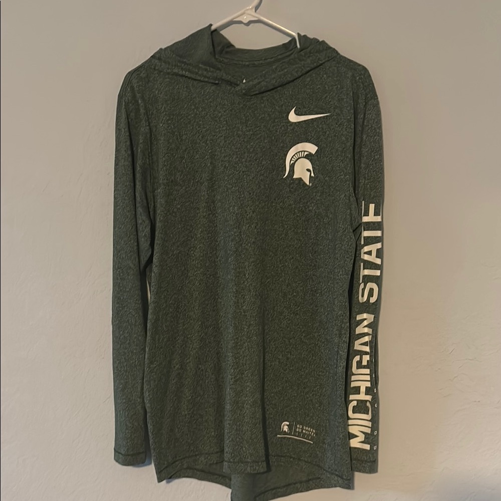 Nike Dark Green Michigan State Long Sleeve Shirt